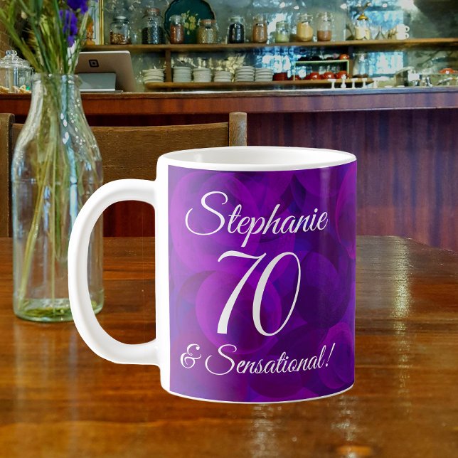 Elegantens Lila 70 och Sensationell Personlig Kaffemugg (Skapare uppladdad)