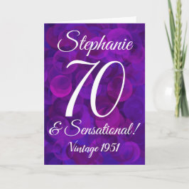Elegantens Lila 70 och Sensationell Personlig Kort