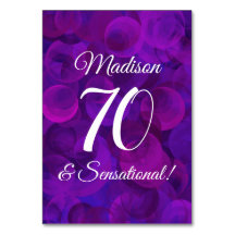 Elegantens Lila 70 & Sensationell Födelsedagsfest
