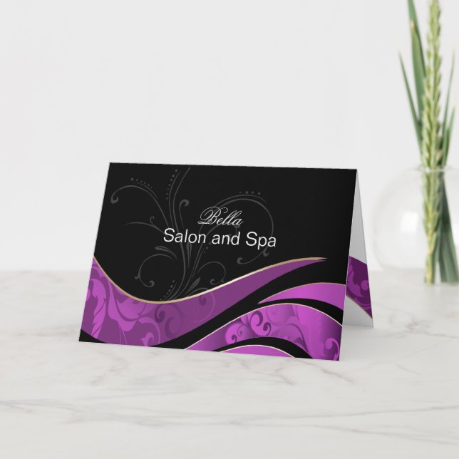 elegantens lila blomstrar tack vare dina kort (Framsida)