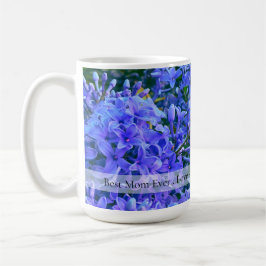 Elegantens lila blue lilacs personalize kaffemugg