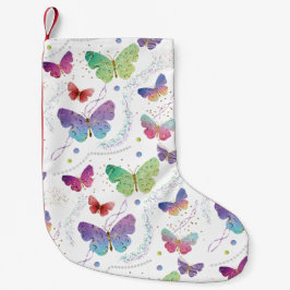 Elegantens Lila och blå ljusfjärilar Liten Julstrumpa