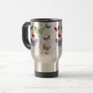 Elegantens Lila och blå ljusfjärilar Resemugg