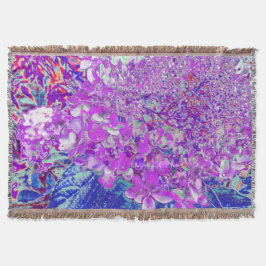 Elegantens Lila och Blue Limelight Hydrangea Filt