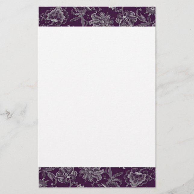 Elegantens lila och grått brevpapper (Framsida)