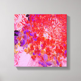 Elegantens Lila och Orange Limelight Hydrangea Canvastryck