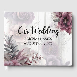 Elegantens lila, rosa och blommigt på sjön gästböcker