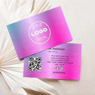 Elegantens Logotyp Holografisk bild Ultra Visitkort