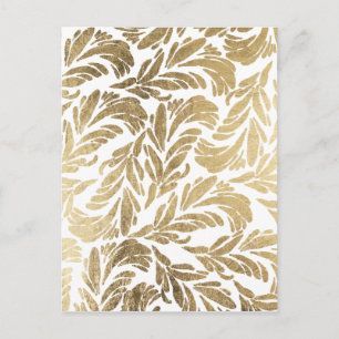 Elegantens lyxdamm anpassningsbar faux guld foil b vykort