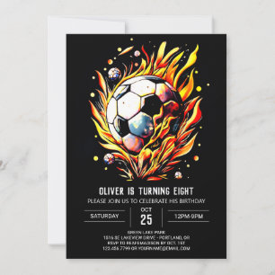 Elegantens målredigerbara fotbolls-årsjubileum inbjudningar