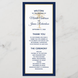 Elegantens marinblå Guld Handflatan Träd, modern B Program