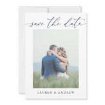 Elegantens marinblå Spara datumfoto Bild