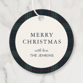 Elegantens marinblått och Grönt - jultomte Gåvor Etiketter