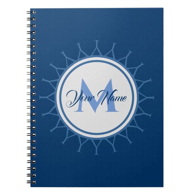 Elegantens marinmonogram är intensivt! anteckningsbok (Framsidan)