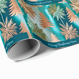 Elegantens metalliska utseende, teal, guld presentpapper
