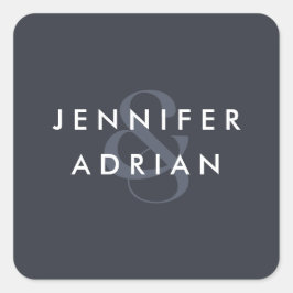 Elegantens minimala bläckfiskkuvert Bläck Modern B Fyrkantigt Klistermärke