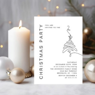 Elegantens minimala Julfest under jul Inbjudningar