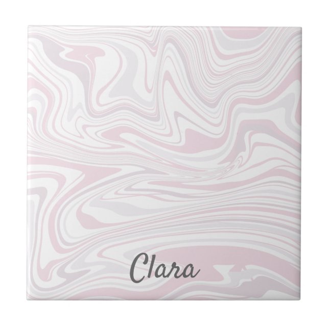 Elegantens minimala  rosa och marmor kakelplatta (Framsidan)