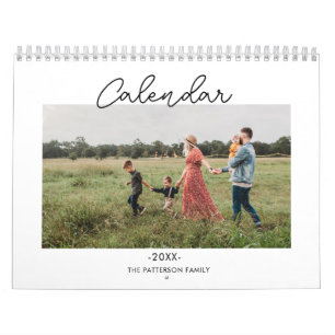 Elegantens minimalistfamilj 2023-fotokalender kalender