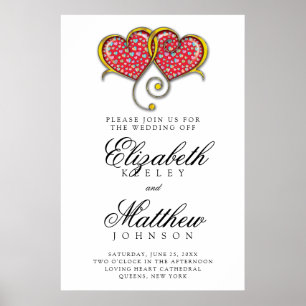 Elegantens minimalistiska Bröllop-repetitionsmidda Poster