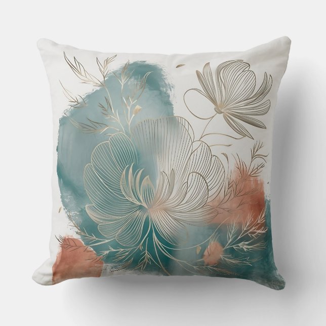 Elegantens minimalistiska Cosmo-konturteckning med Kudde (Framsida)