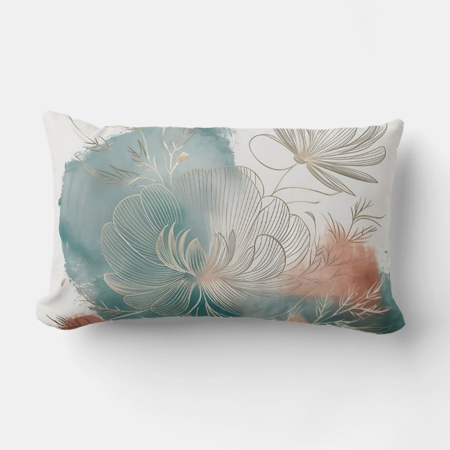 Elegantens minimalistiska Cosmo-konturteckning med Lumbarkudde (Framsida)