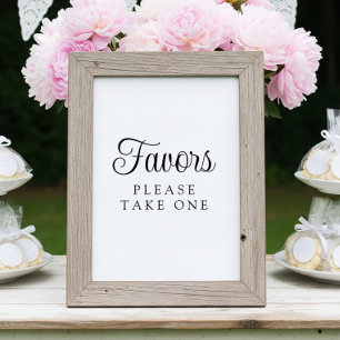 Elegantens minimalistiska "Favoriter - Ta ett"-tec Poster