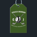 Elegantens minimalistiska Golf Monogr.. Presentetikett<br><div class="desc">Eleganten Golf Monogram Design från Edward Eksi med minimal Anpassningsbar. Enkel modifiering av INITIALER och TEXTS efter dina behov.</div>