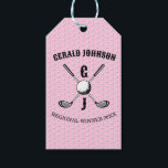 Elegantens minimalistiska Golf Monogr.. Presentetikett<br><div class="desc">Eleganten Golf Monogram Design från Edward Eksi med minimal Anpassningsbar. Enkel modifiering av INITIALER och TEXTS efter dina behov.</div>