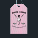 Elegantens minimalistiska Golf Monogr.. Presentetikett<br><div class="desc">Eleganten Golf Monogram Design från Edward Eksi med minimal Anpassningsbar. Enkel modifiering av INITIALER och TEXTS efter dina behov.</div>