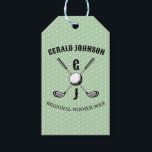 Elegantens minimalistiska Golf Monogr.. Presentetikett<br><div class="desc">Eleganten Golf Monogram Design från Edward Eksi med minimal Anpassningsbar. Enkel modifiering av INITIALER och TEXTS efter dina behov.</div>