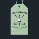 Elegantens minimalistiska Golf Monogr.. Presentetikett<br><div class="desc">Eleganten Golf Monogram Design från Edward Eksi med minimal Anpassningsbar. Enkel modifiering av INITIALER och TEXTS efter dina behov.</div>