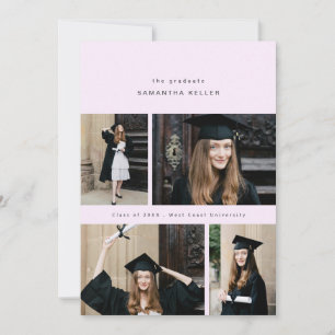 elegantens minimalistiska kollage av fyra fotokort meddelande