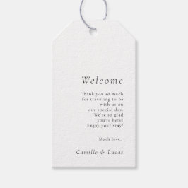 Elegantens minimalistiska Märkre av välkomstgående Presentetikett