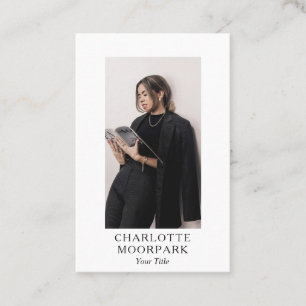 Elegantens minimalistiska moderna foto visitkort