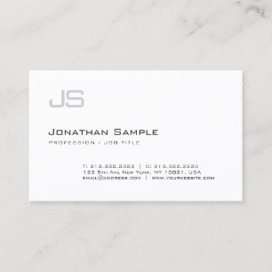 Elegantens minimalistiska monogram-Professionell M Visitkort