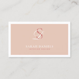Elegantens minimalistiska Monogram-Professionell Visitkort