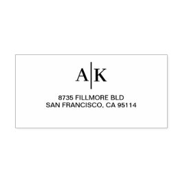 Elegantens minimalistiska Monogram-returadress Självfärgande Stämpel
