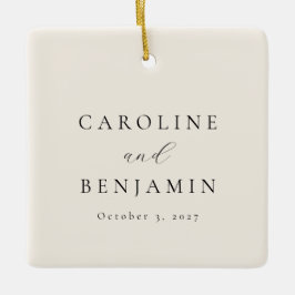 Elegantens minimalistiska namn på det egna namnet  julgransprydnad keramik