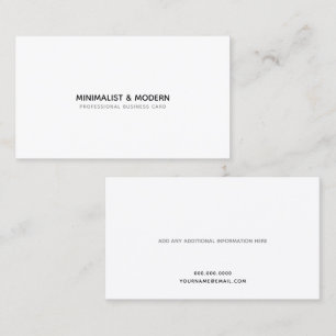 elegantens minimalistiska och moderna professionel visitkort