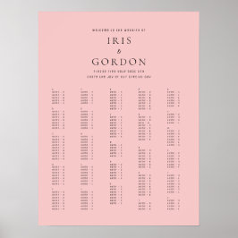 Elegantens minimalistiska Ro alfabetiska sittnings Poster