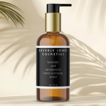 Elegantens minimalistiska svartvita kosmetikaetike