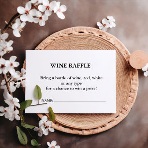 Elegantens minimalistiska Vin Raffle-Möhippa Inbjudningar
