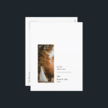 Elegantens minimalistiska vykort för foto-Helgdag<br><div class="desc">Det här snyggt enkla vykortet för helgdag har en enda fototext och fullständig anpassade. Meddelande med eventuella designförfrågningar (t.ex. annat färg,  ytterligare foton med bakgrundsmeddelandet osv.). Tack för att du besökte min Zazzle-butik!</div>