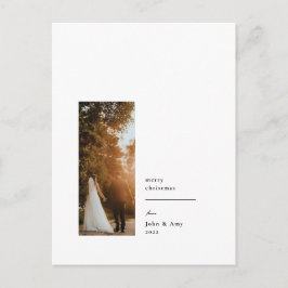 Elegantens minimalistiska vykort för foto-Helgdag