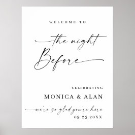 Elegantens minimalistmåltid för välkomstrepetition poster