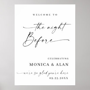 Elegantens minimalistmåltid för välkomstrepetition poster