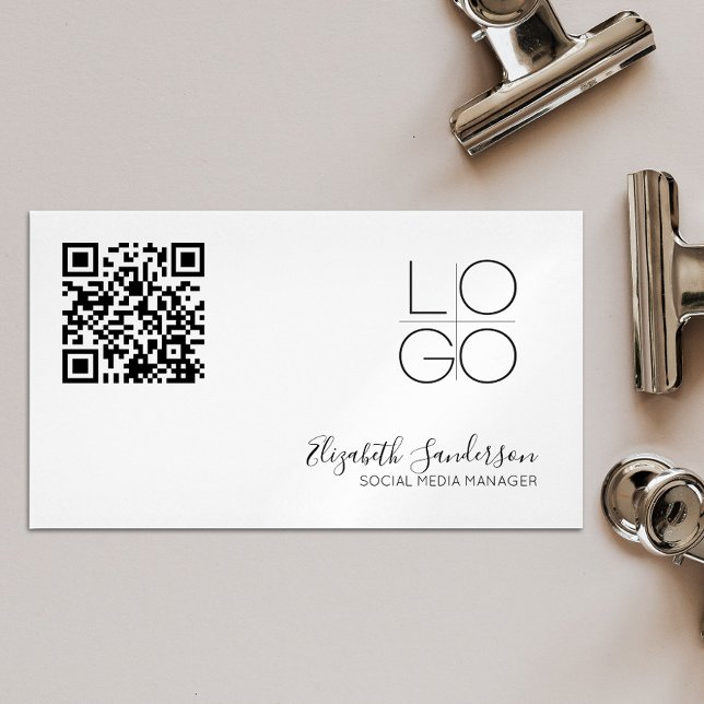ELEGANTENS MINIMALSKRIPTA QR CODE Business MAGNET (Skapare uppladdad)