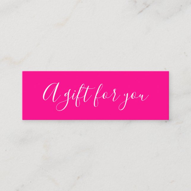 Elegantens minimipris för rosa av  för trendig mini visitkort (Framsida)