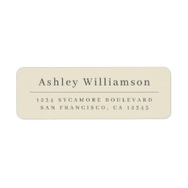 Elegantens minsta Chic Vit Returadress för antikvi Etikett